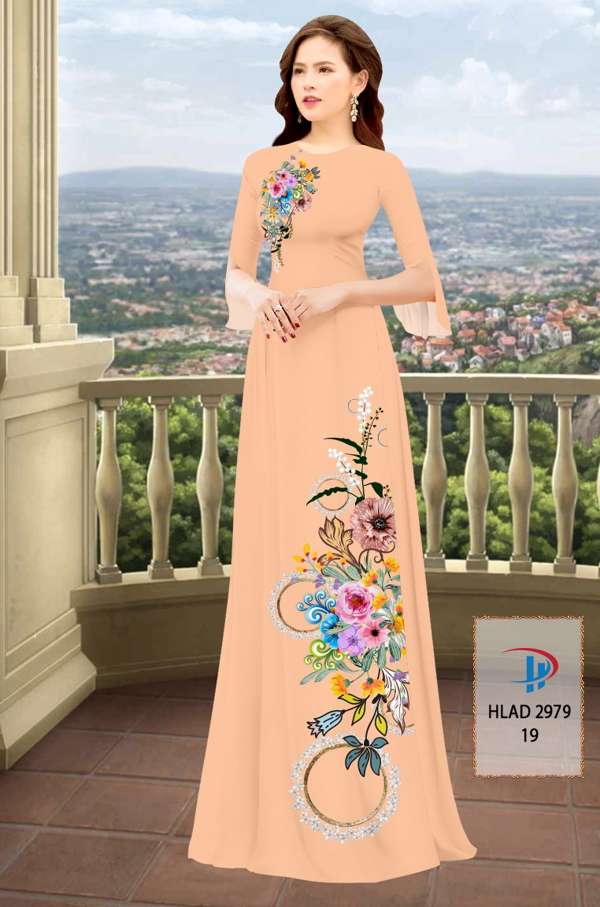 Vải Áo Dài Hoa In 3D AD HLAD2979 53